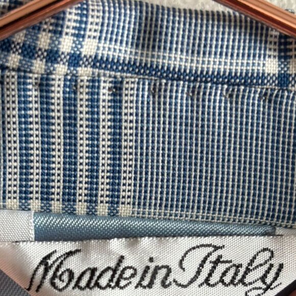 Acquaviva Mens Double Vented Plaid Spot Blazer Gray Size Large - Picture 8 of 16